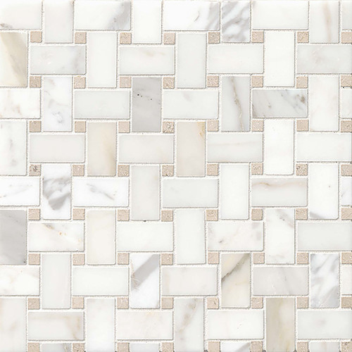ASHBURY BASKETWEAVE MOSAIC - Stone -  BEDROSIANS