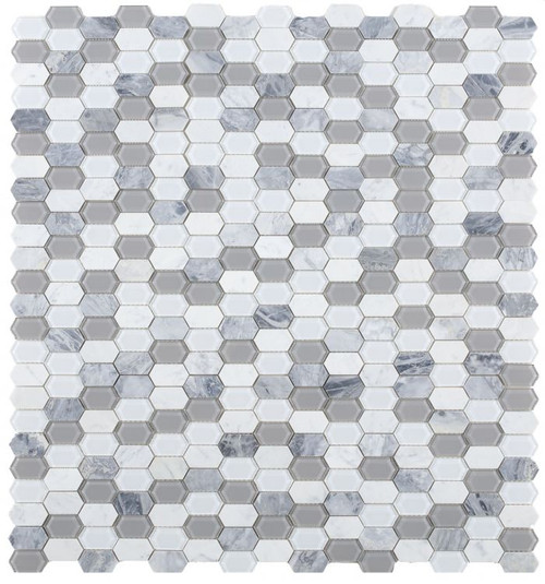 MONTAGE GREY MOSAIC 12.5" X 13.25" - Tile -  ELYSIUM TILES INC