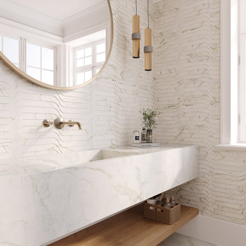 Portobello Apuano Oro 24" x 48" Stream Deco Rectified Natural