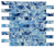 WATERCOLOR BLUE MOSAIC 11.75" X 11.75"