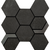 CROSSVILLE NATIVE METAL GRAPHITE BLACK 3-1/2X3-1/2 HEX MOSAIC WITH IRON UNPOLISH