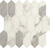 MARBLE ATTACHE MATTE LINEAR HEXAGON MOSAIC 2X5 - 12X13