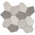 CROSSVILLE CIVILIZATION COOL BLEND POLYGON MOSAIC UNPOLISHED 1.07 SF/SHT