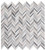 CHEVRON SHADOW BLUE MOSAIC 11.75" X 12" - Tile -  ELYSIUM TILES INC