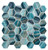 VANGUARD HEX XL ONYX TEAL MOSAIC 11.25" X 11.25" - Tile -  ELYSIUM TILES INC
