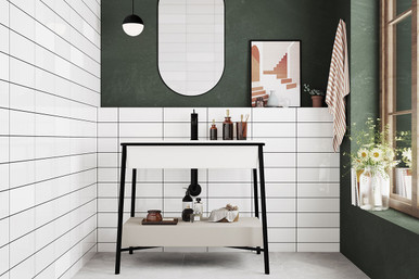 Ms International Inc Metro White 4x12 Glossy | Tile