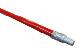 60" Red Powder Coated Metal Broom Handle with Metal Thread (Case of 12)