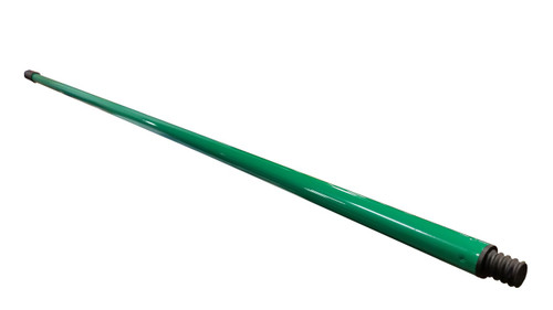 48" Green Powder Coated Metal Broom / Mop Handle with 5 Pitch Standard Thread (Case of 12)