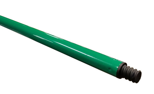 54" Green Powder Coated Metal Broom / Mop Handle with 5 Pitch Nylon Super Tough Thread (Case of 12)