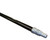 60" Black Powder Coated Metal Broom Handle with Metal Thread (Case of 12)