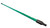 60" Green Powder Coated Metal Broom Handle with Black Hex Thread (Case of 10)