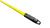 60" Yellow Powder Coated Metal Broom Handle with Black Hex Thread (Case of 10)