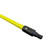 60" Yellow Powder Coated Metal Broom Handle with Black Hex Thread (Case of 10)