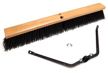 wooden push broom head