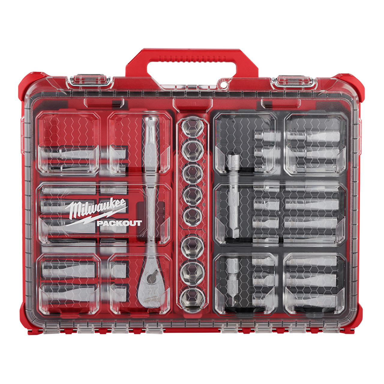 SOCKET AND RATCHET SET METRIC AND SAE 47 PC W/PACKOUT ORGANIZER 1