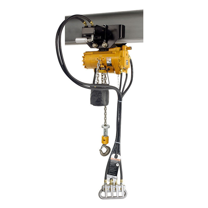 AIR CHAIN HOIST, SPARK RESISTANT, 1/4 TON, 10 FT LIFT, 2-MOTOR PENDANT ...