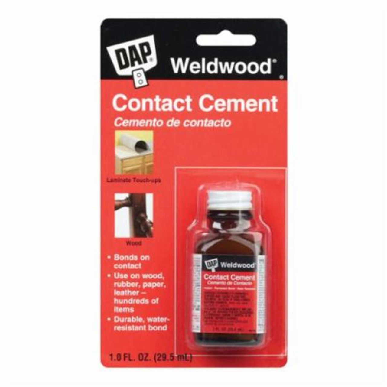 DAP Weldwood 3-fl oz Liquid Contact Cement Waterproof, Quick Dry,  Multipurpose Adhesive