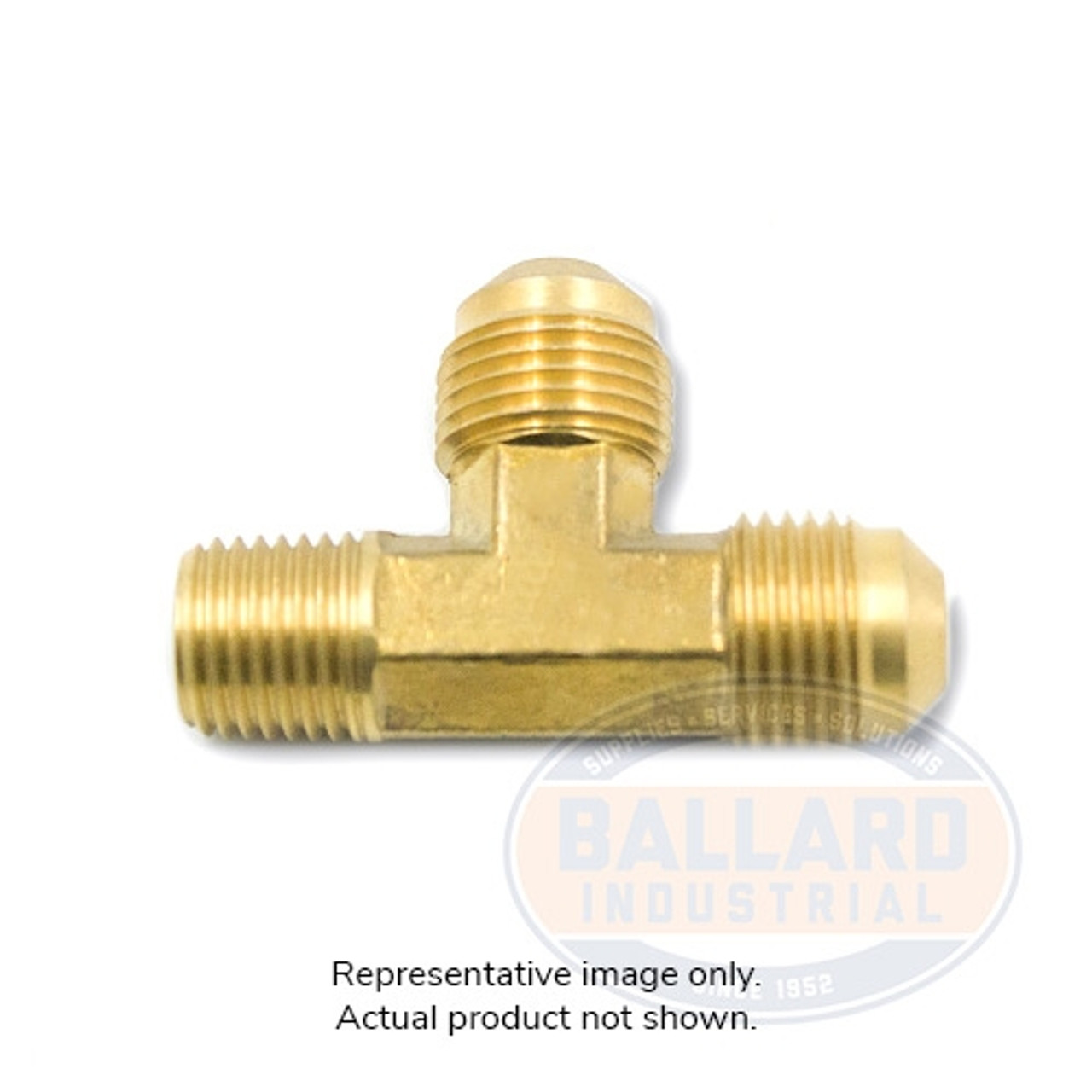 1/4 NPT x 3/8 Flare (SAE) Brass Branch Tee