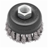 BRUSH CUP KNOTTED SS 3" X 5/8"-11 X .020 (MIL-48-52-5050)