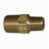 NIPPLE HEX RED BRASS 1/4" MPT X 1/8" MPT  (NWH-23325X4X2)