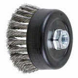 WIRE BRUSH CUP KNOT SS 4" X 5/8"-11 X .014 (PFE-82647)