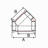 WYE BRANCH THR MALL GALV 150 LB 1" (PG15-WYT-010-I)