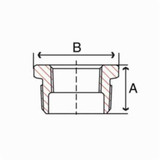 BUSHING HEX THR MALL BLK 150 LB 4" X 3" (PP15-BUT-040-030-I)