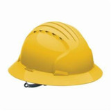 HARD HAT JSP EVOLUTION DELUX 6141 YELLOW 6PT SUSP FULL BRIM CLASS E (PRI-280-EV6141-20-&&)