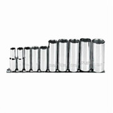 SOCKET SET SAE 6 PT DEEP 3/8" DR 10 PC 1/4" - 13/16" (PRO-J52111)