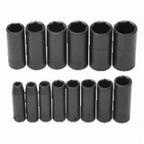 SOCKET SET SAE IMPACT 6 PT DEEP 1/2" DR 15 PC 3/8" - 1-1/4" (PRO-J74114)