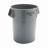 GARBAGE CAN PLASTIC 55 GAL GRAY NO LID BRUTE (RUB-FG265500GRAY)