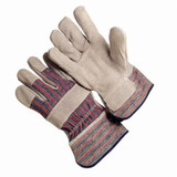 GLOVES LEATHER STRIPE FACE BLUE L (SGL-1160-L)