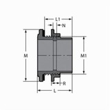 ADAPTER TANK PVC (NEW STYLE) 1" SOC X SOC (SPE-8170-010-&)