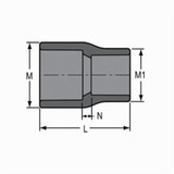 COUPLING RED PVC SCH80 1-1/2" X 1" SOC X SOC (SPE-829-211)