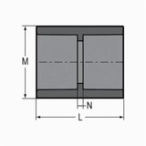 COUPLING PVC SCH80 5" SOC X SOC (SPE-829-050)