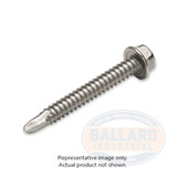 SCREW SELF-DRILLING 410 SS HEX WASHER HEAD #14 X 2" (SSD-HWH-SS4-14-020)