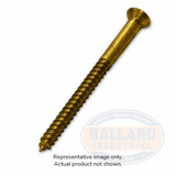 SCREW WOOD PHIL BRASS FH #8 X 1-1/2" (SWPH-BR-08-01G-F)