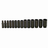 SOCKET SET SAE 6 PT DEEP 1/2" DR 14 PC IMPACT 3/8" - 1-1/4" (WRI-407)