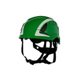 HELMET SAFETY SECURE-FIT GREEN VENTED (MMM-X5004VX-ANSI-@)