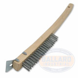 BRUSH HAND WIRE CS W/SCRAPER BX/12 (LIN-305SC-@)