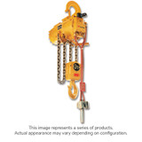 AIR CHAIN HOIST, 3 TON, 10 FT LIFT, PENDANT CONTROL, TOP HOOK MOUNT, STEEL CHAIN CONTAINER (ING-HL3000K-2C10-C6S-@)