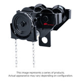 MANUAL GEARED TROLLEY, 10 TON CAPACITY, 20 FT HAND CHAIN DROP (ING-GT100-12-20-@)