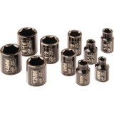 SOCKET SET SAE & METRIC IMPACT 10 PC 6 PT 1/4" DR 3/16" - 9/16" 4MM - 14MM (ING-SK2C10N-@)