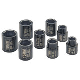 SOCKET SET METRIC STD IMPACT 8 PC 6 PT 3/8" DR 9MM - 19MM (ING-SK3M8N-@)
