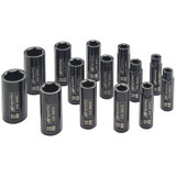 SOCKET SET METRIC DEEP IMPACT 14 PC 6 PT 1/2" DR 10MM - 27MM (ING-SK4M14LN-@)