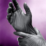GLOVES NITRILE BLACK SHADOW POWDER FREE 6 MIL 100/BX S (ADE-SHD-S)