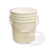 BUCKET 2 GAL WHITE PLASTIC WITH BAIL (CDI-P2GAL)