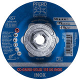 GRINDING WHEEL SS 4-1/2" X 5/8"-11 CC-GRIND-SOLID SG INOX (PFE-61235-@)