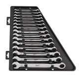 WRENCH SET COMBINATION RATCHETING 15 PC METRIC 8MM-22MM (MIL-48-22-9516)