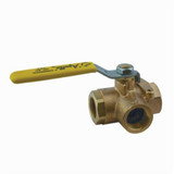 VALVE BALL 3-WAY BRONZE 1" 400 LB WOG  (APO-70-605-01)